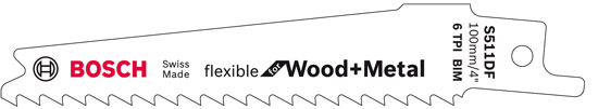 Bosch Säbelsägeblatt kurz Holz/Metal 5-er Pack