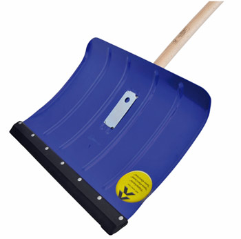 Schneeschieber Alu blau mit Flüsterkante