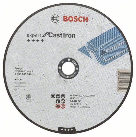 Bosch Trennscheibe 230x22mm,23x3.0mm Guss gera.