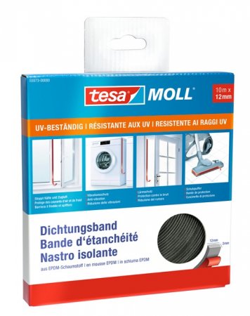 Tesa Dichtungsband Neopren 10m/12mm, 2mm