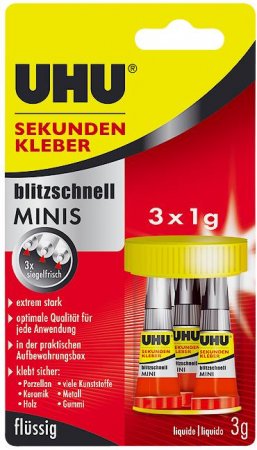 UHU Sekundenkleber minis 3x1 g