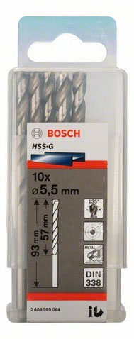 Bosch Metallbohrer HSS-G 4,5mm 10 Stück