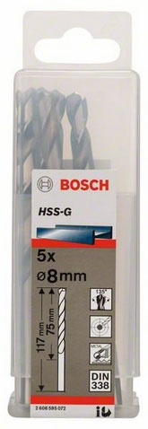 Bosch Metallbohrer HSS-G 9,0mm 5Stück