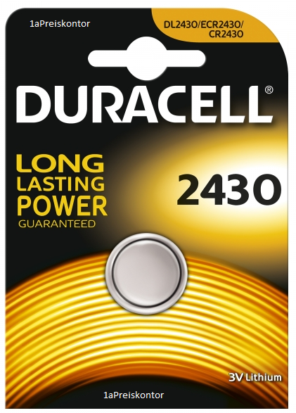 Duracell Knopfbatterie 3V Lithium/CR2430