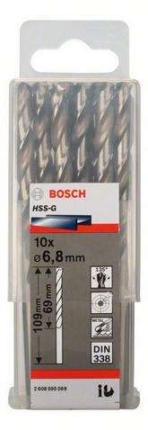 Bosch Metallbohrer HSS-G 6,8mm 10Stück