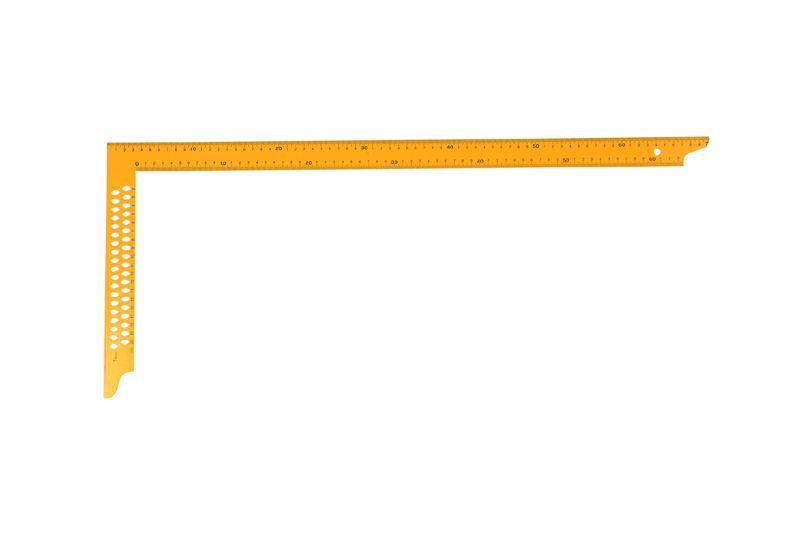 Zimmermannswinkel 700x350mm gelb,beids. Skalierung