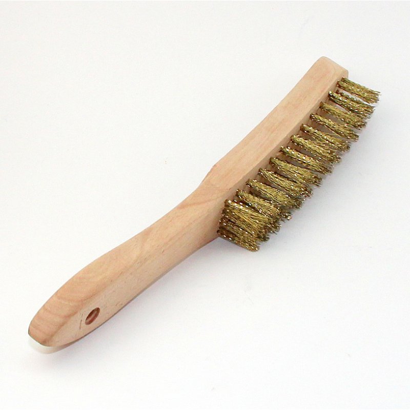 Messingdrahtbürste mit Stiel 0.25mm, 3 Reihen