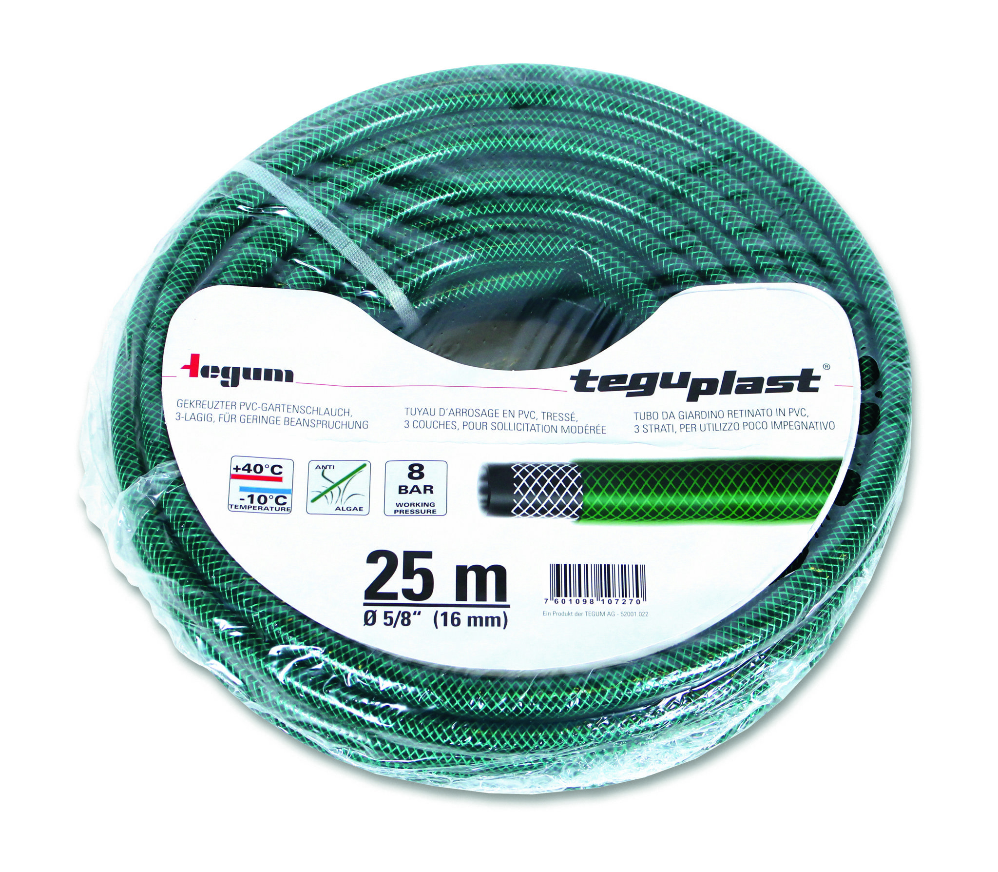 Teguplast Wasserschlauch grün 16mm x 25m