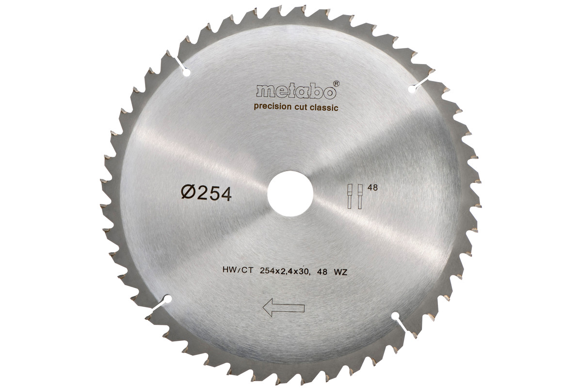 Metabo Kreissägeblatt classic Holz 254x30mm 48Z