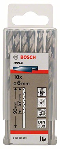 Bosch Metallbohrer HSS-G 6,0mm 10Stück