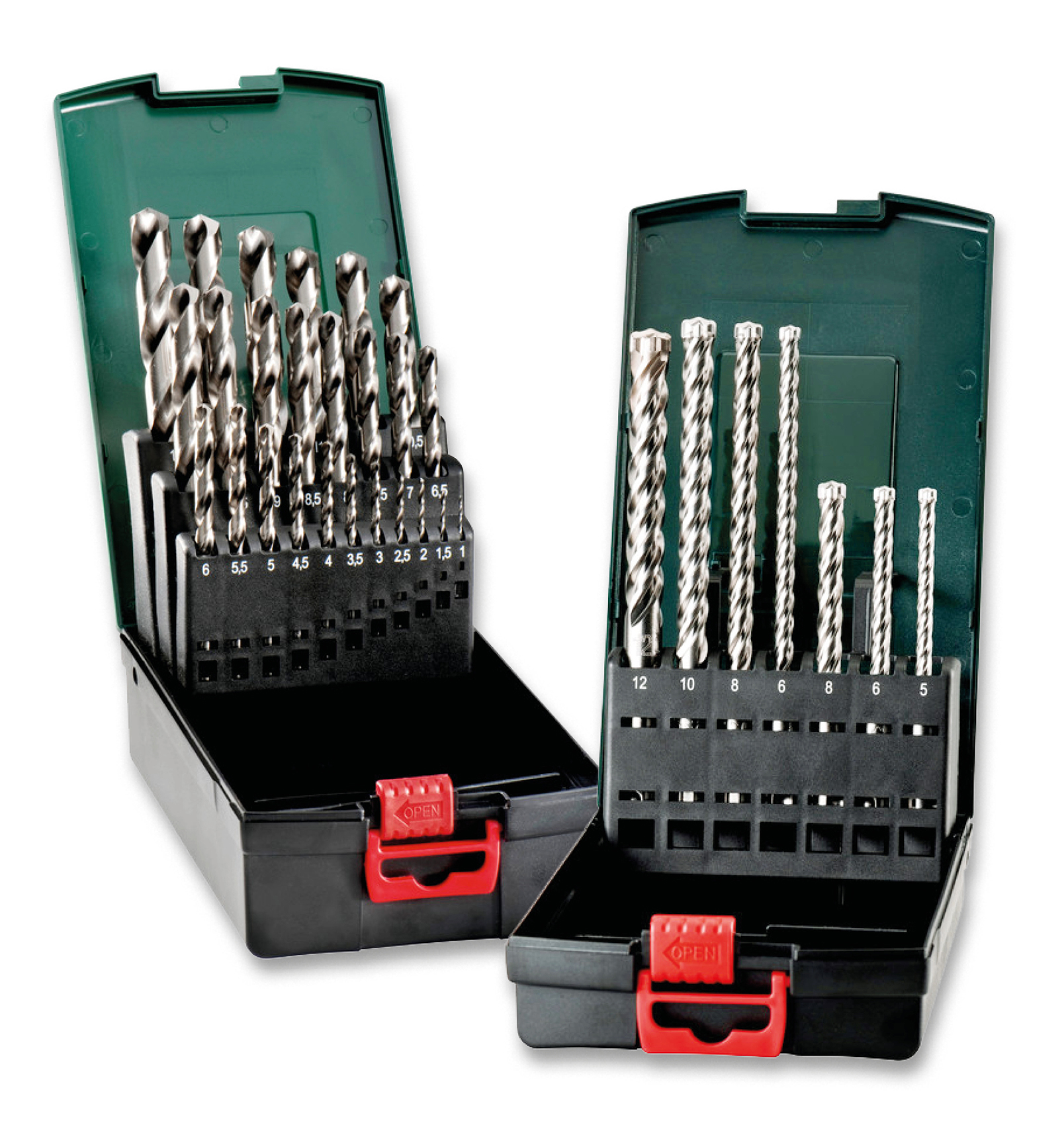 Metabo Bohrerset Metall 25tlg. & Stein SDS 7tlg.