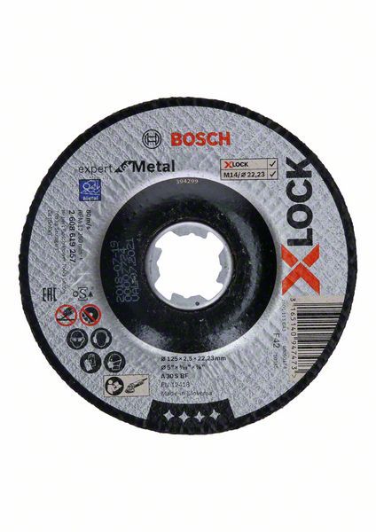 Bosch X-Lock Trennscheibe, 125x2.5mm EfM gekr.