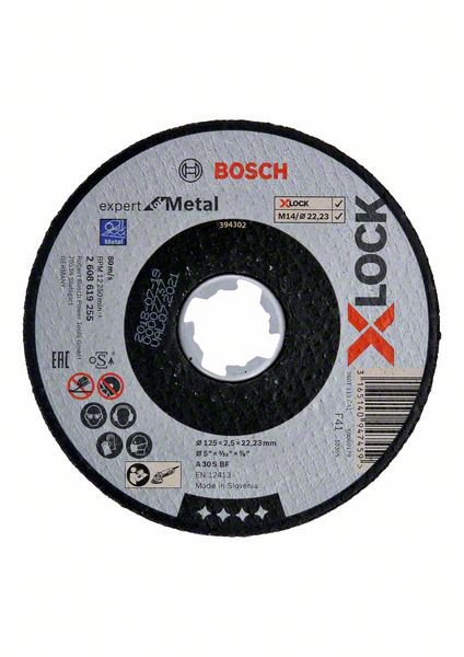 Bosch X-Lock Trennscheibe, 125x2.5mm EfM ger.
