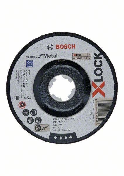Bosch X-Lock Schruppscheibe, 125x6mm EfM gekr.