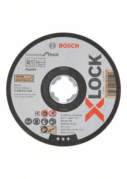 Bosch X-Lock Trennscheibe, 125x1 Std. f INOX ger.