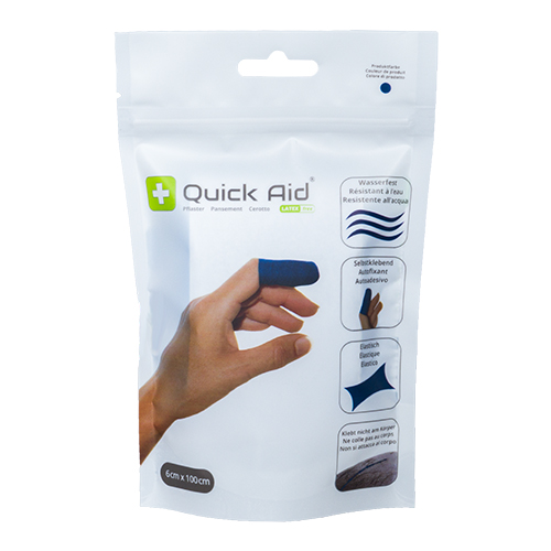 Quick-Aid Selbstklebepflaster blau 1m, Latexfrei