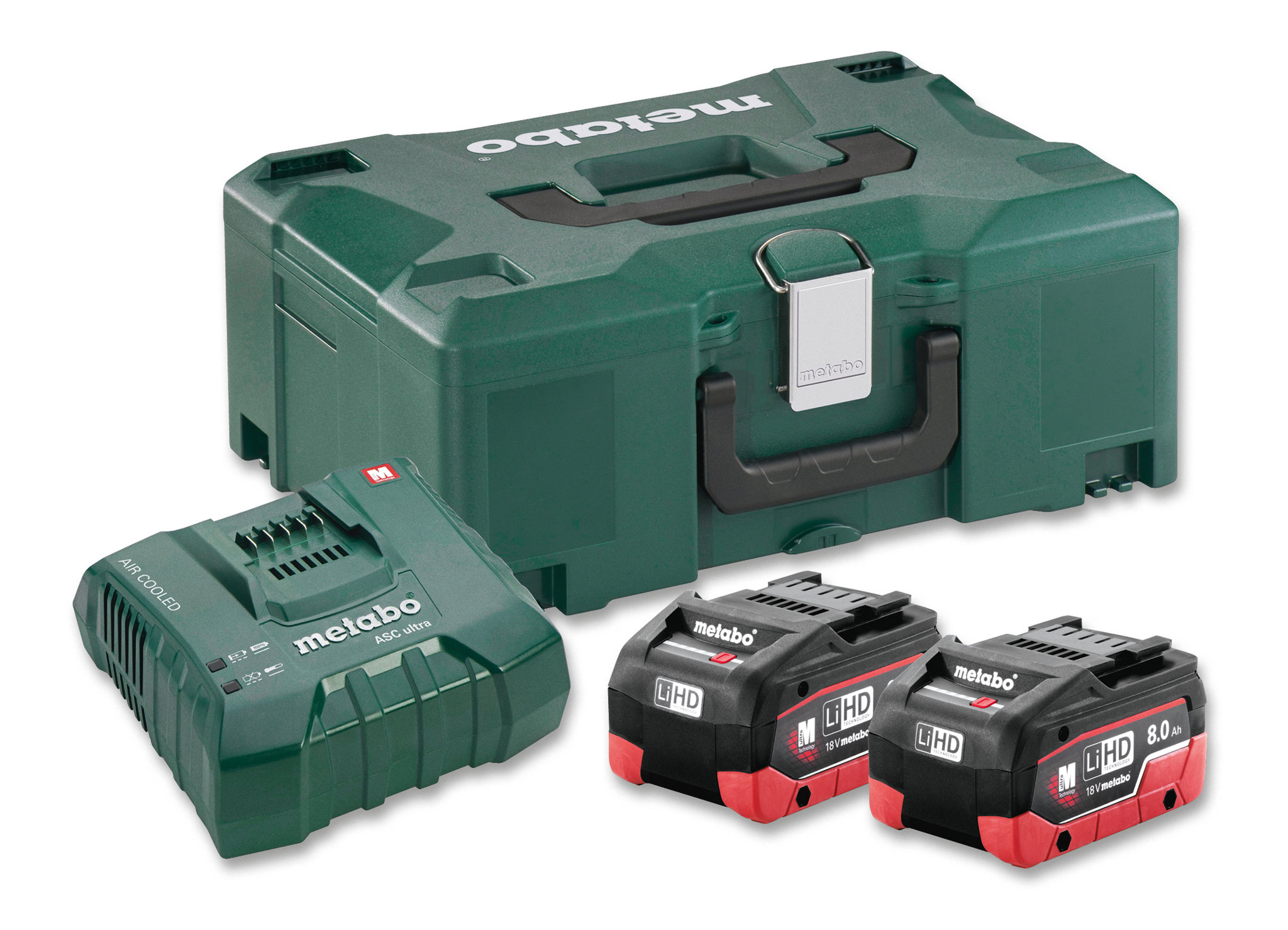 Metabo Basis-Set 2x 8.0Ah LiHD mit Ladegerät