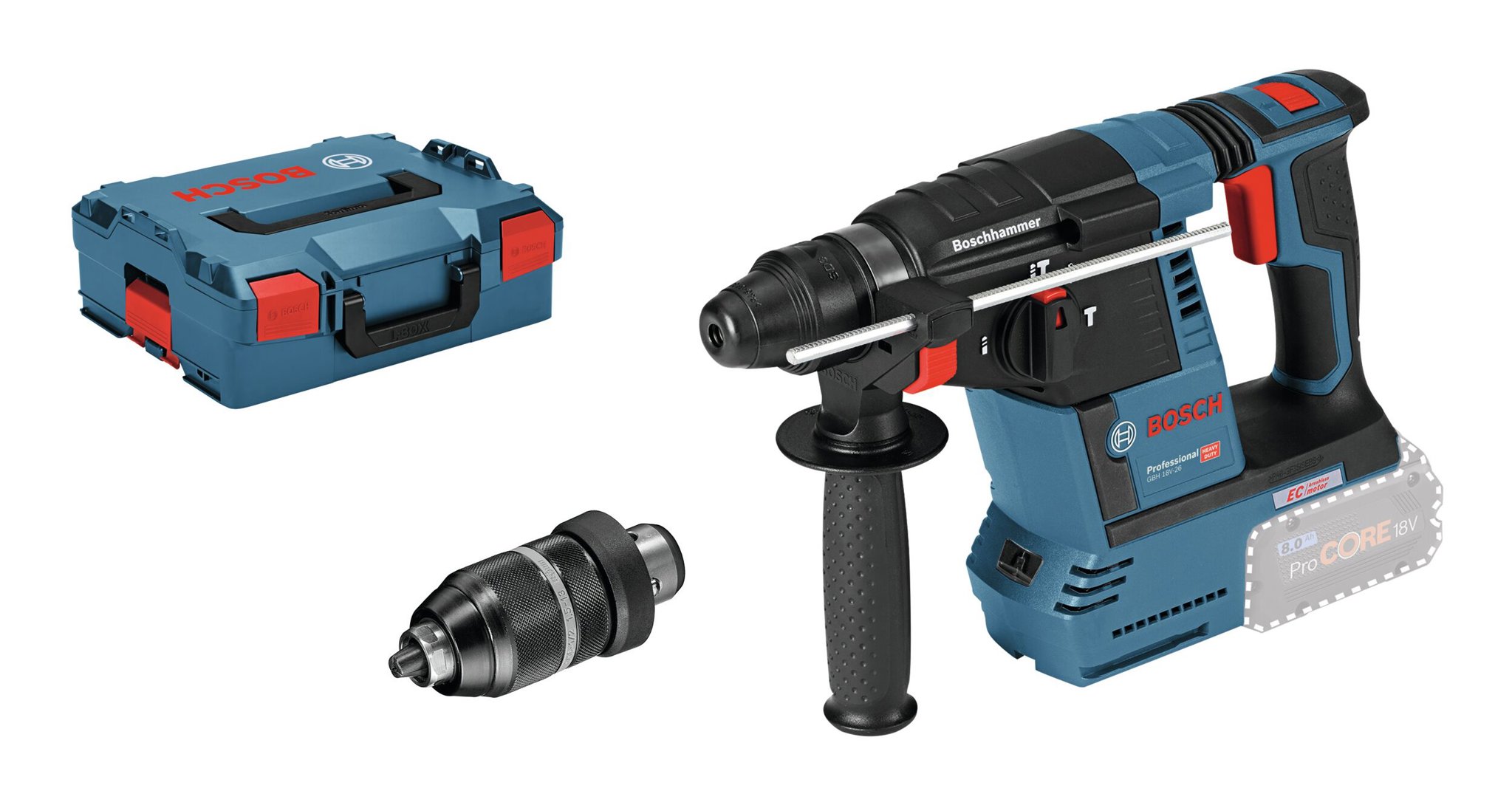 Bosch Akku-Bohrhammer GBH 18V-26 F clic&go