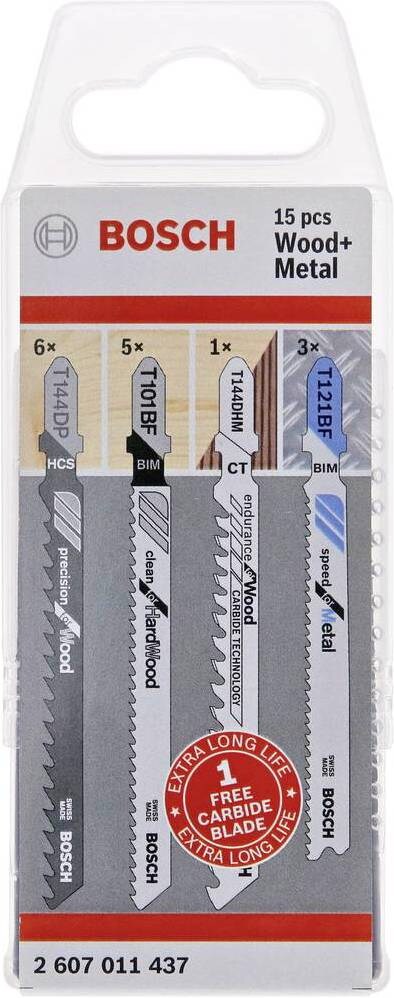 Bosch Stichsägeblätter-Set Super Wood/Metal 15