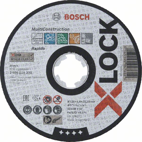 Bosch X-Lock Trennsch., 125x1.6mm Rap.Multi ger.