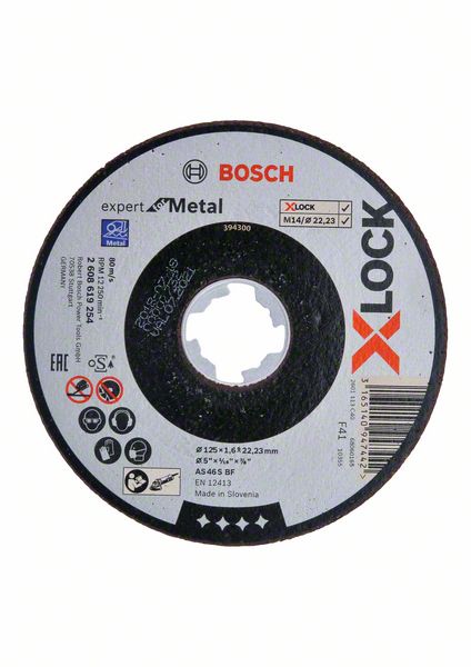Bosch X-Lock Trennscheibe, 125x1.6 EfM ger.