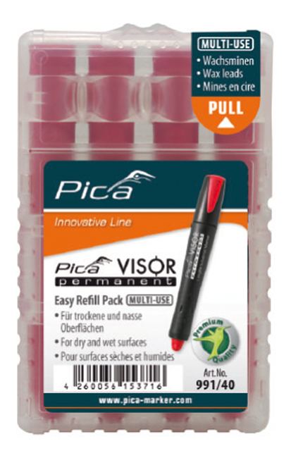 Pica Ersatzminenset Visor rot