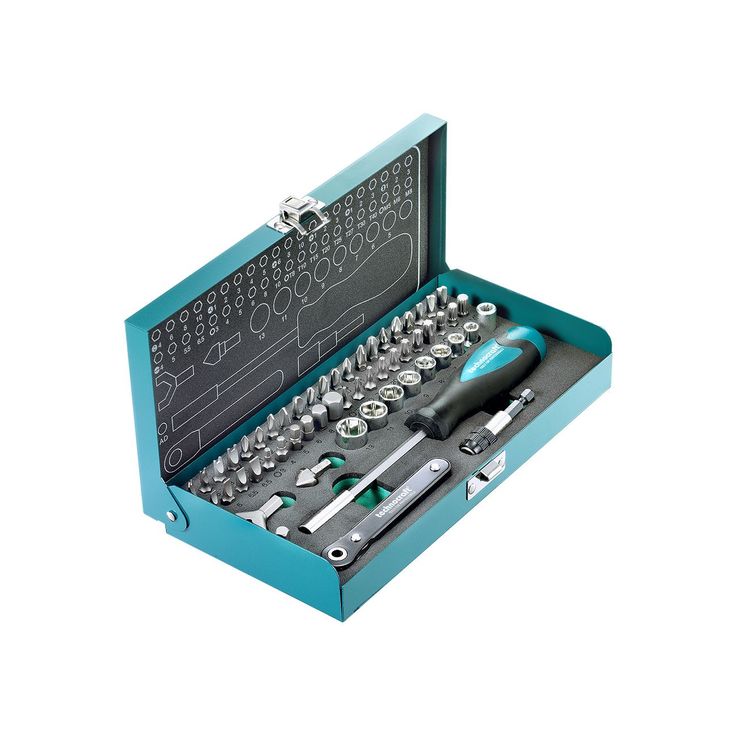 Technocraft Bits- + Steckschlüsselsatz, 57-tlg