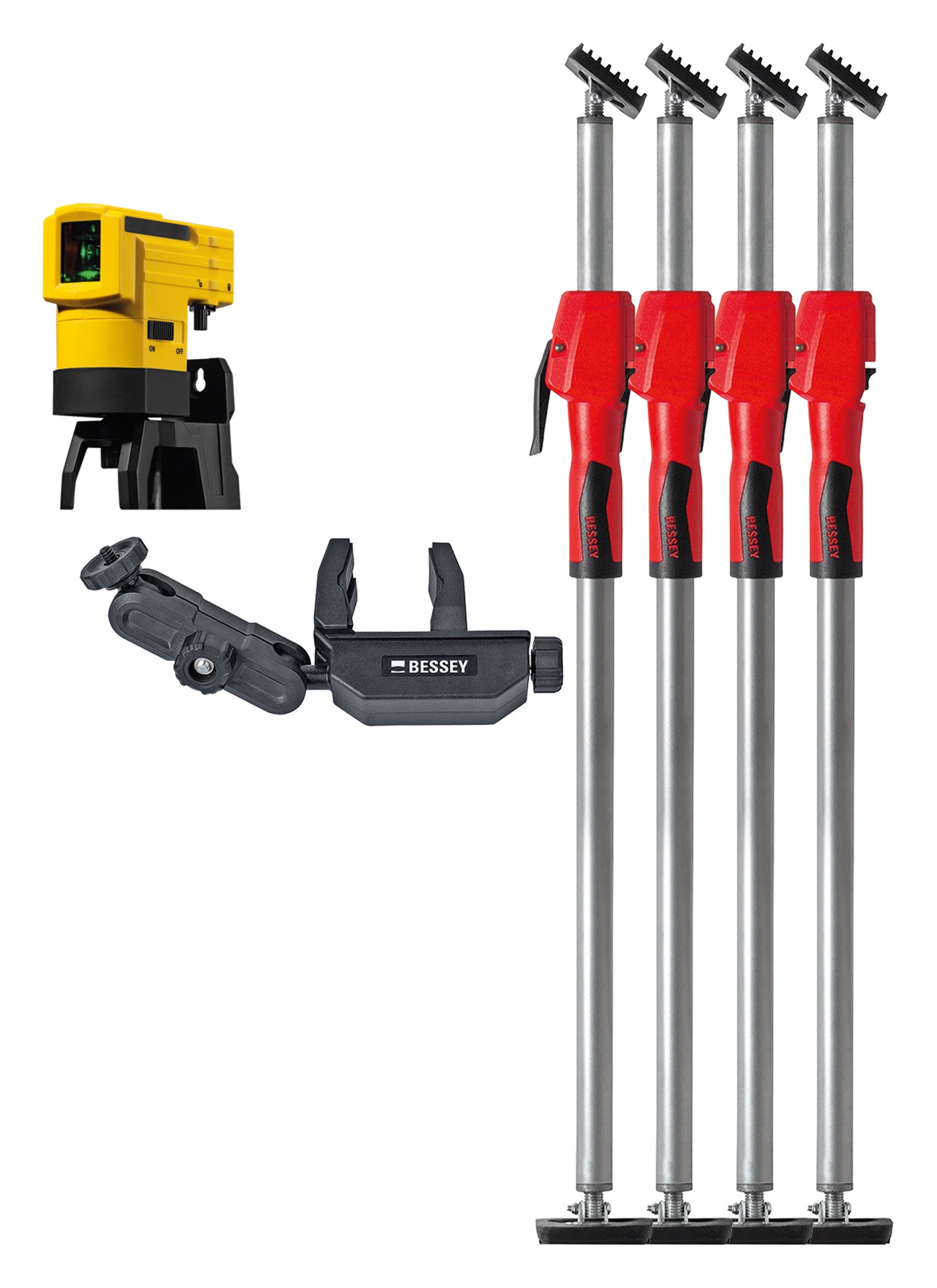 Bessey Stützen-Set mit Laser