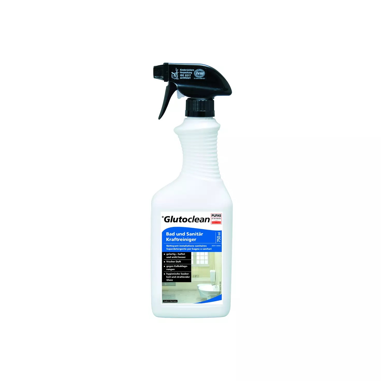 Glutoclean Bad und Sanitär Kraftreiniger, 750ml