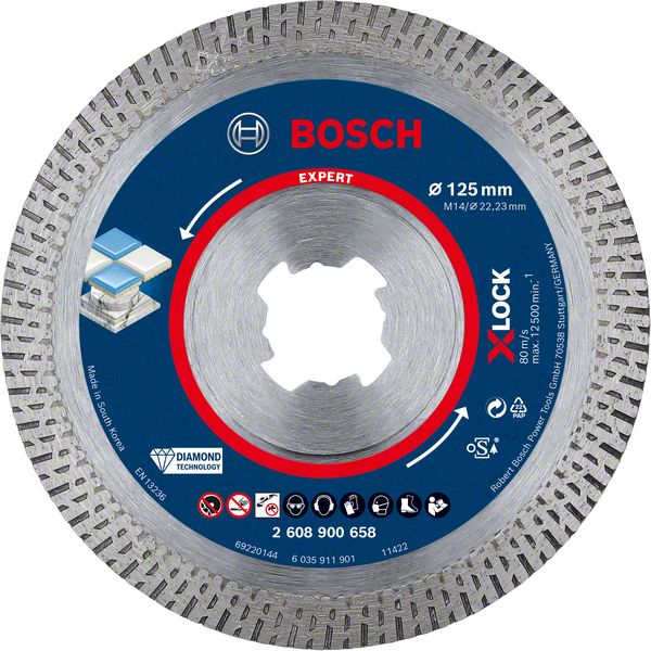 Bosch Dia-Trennscheibe X-LOCK HardC 125mm Expert