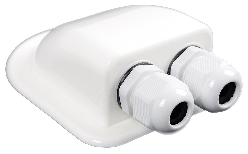 Dachdurchführungstülle, weiss, 2-fach