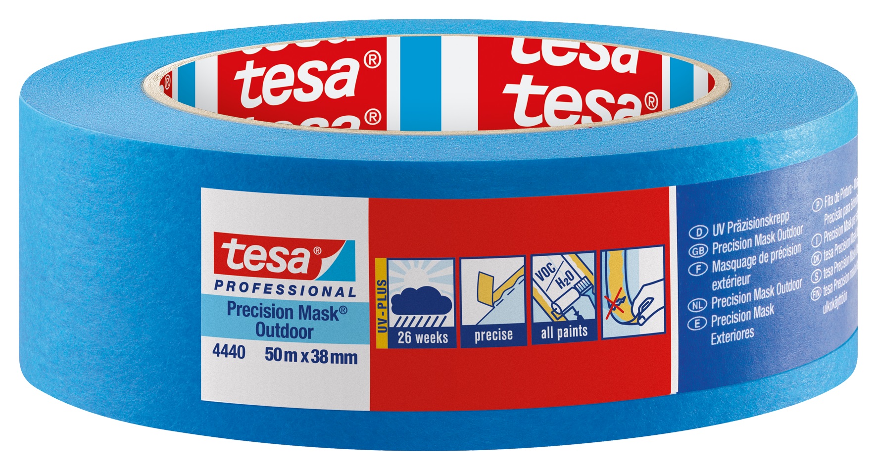 Abdeckband Precision UV Plus 38 mm 50 m