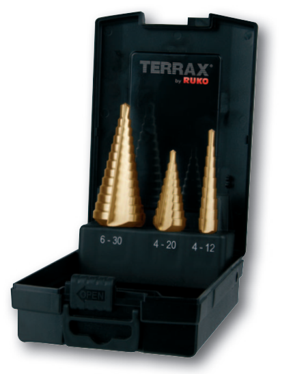 Terrax Stufenbohrer-Satz, 3tlg.
