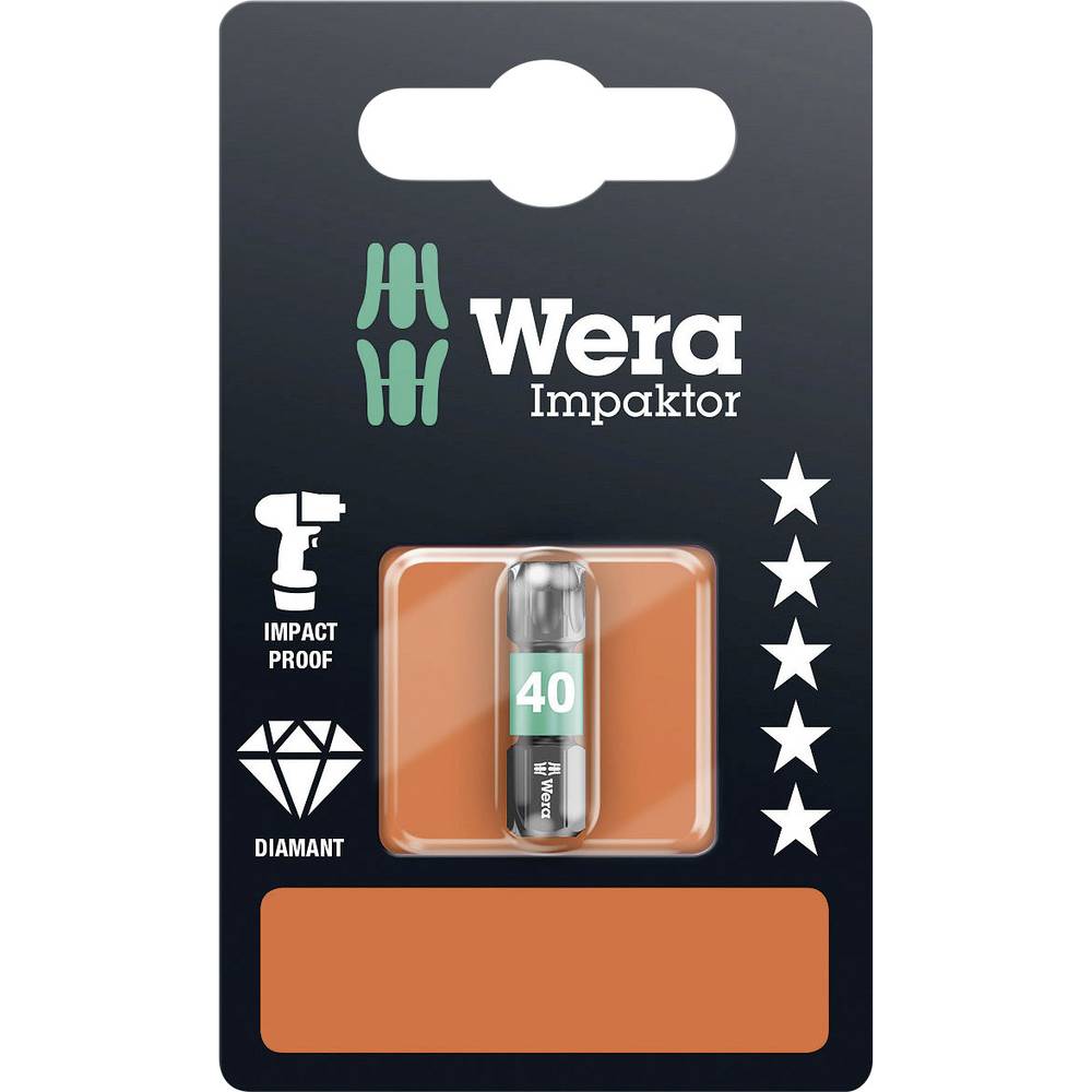 Wera Torx-Bits, Impact, TX40x25mm, SB