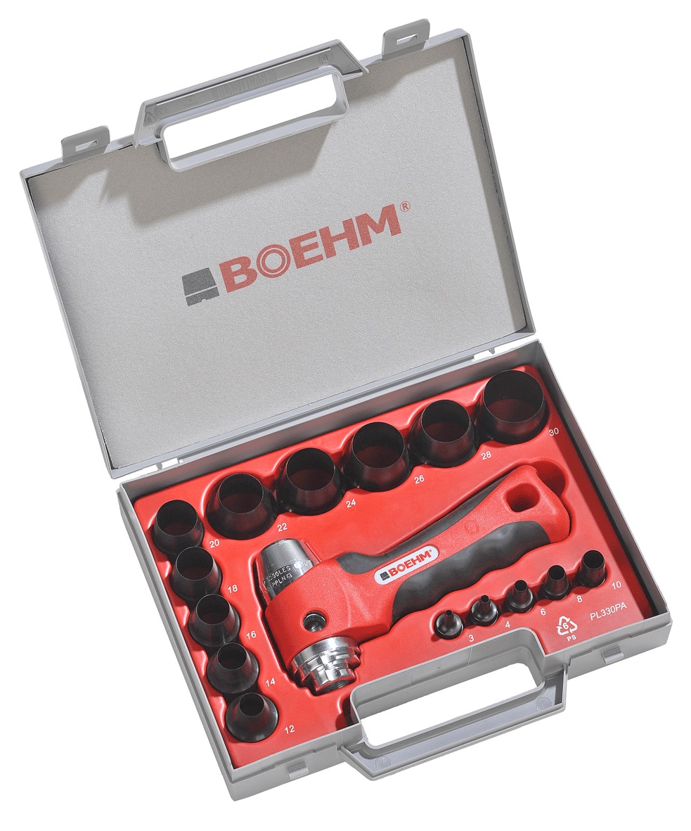 Boehm Locheisensatz mit Griff 3-30mm