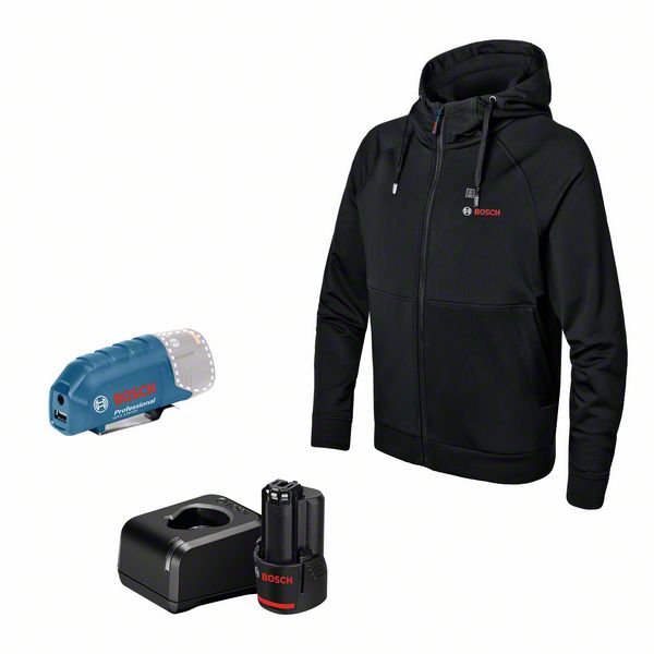 Bosch Beheizbarer Hoodie GHH 12+18V XA,Gr.2XL, Set