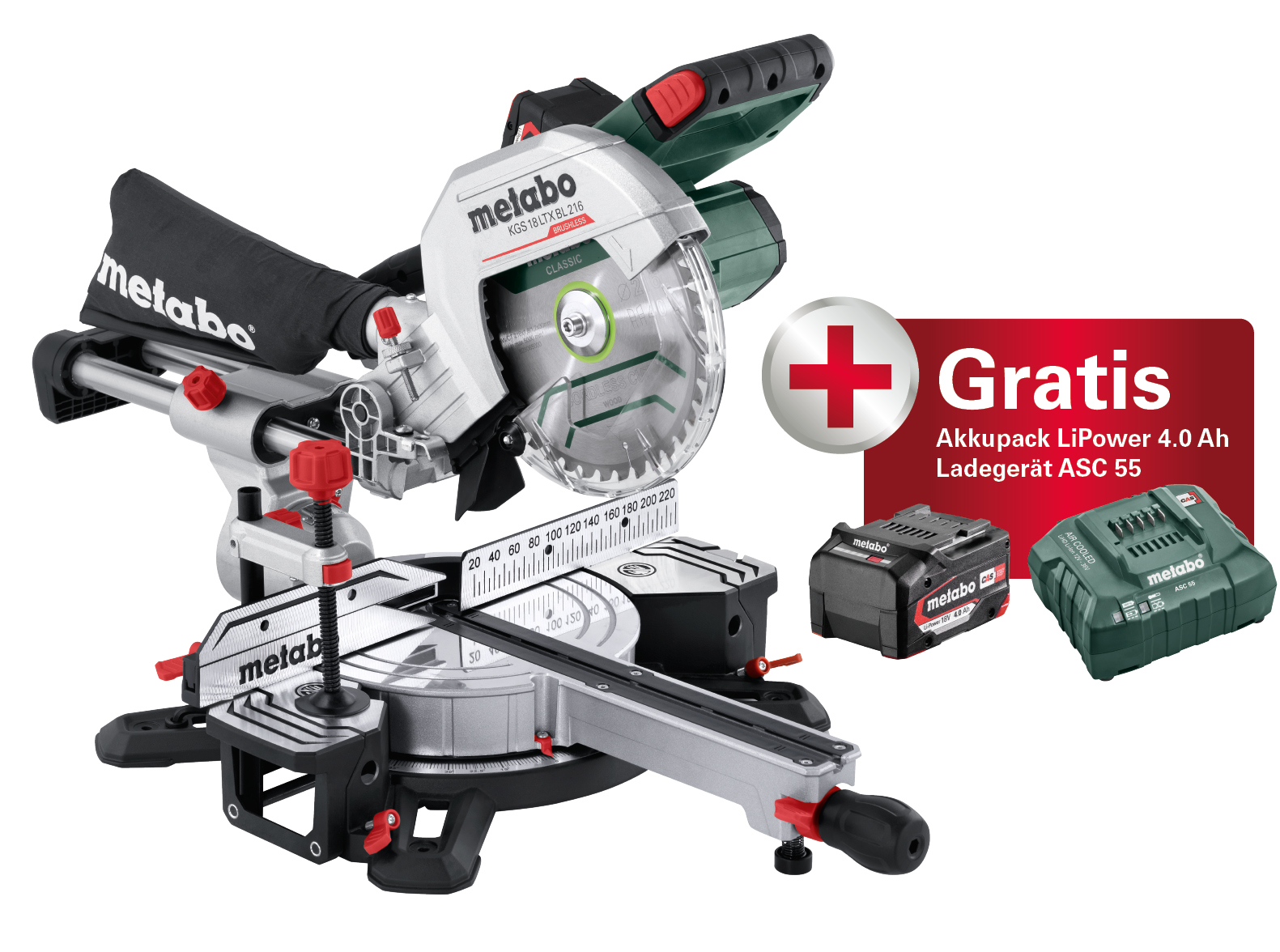 Metabo Akku-Kapp/Gehrungssäge KGS 18 LTX BL 216