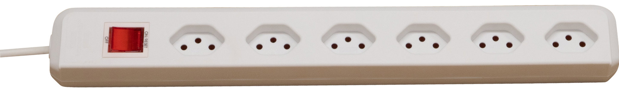 Brennenstuhl Steckdosenleiste 6fach 90Â° weiss 2m