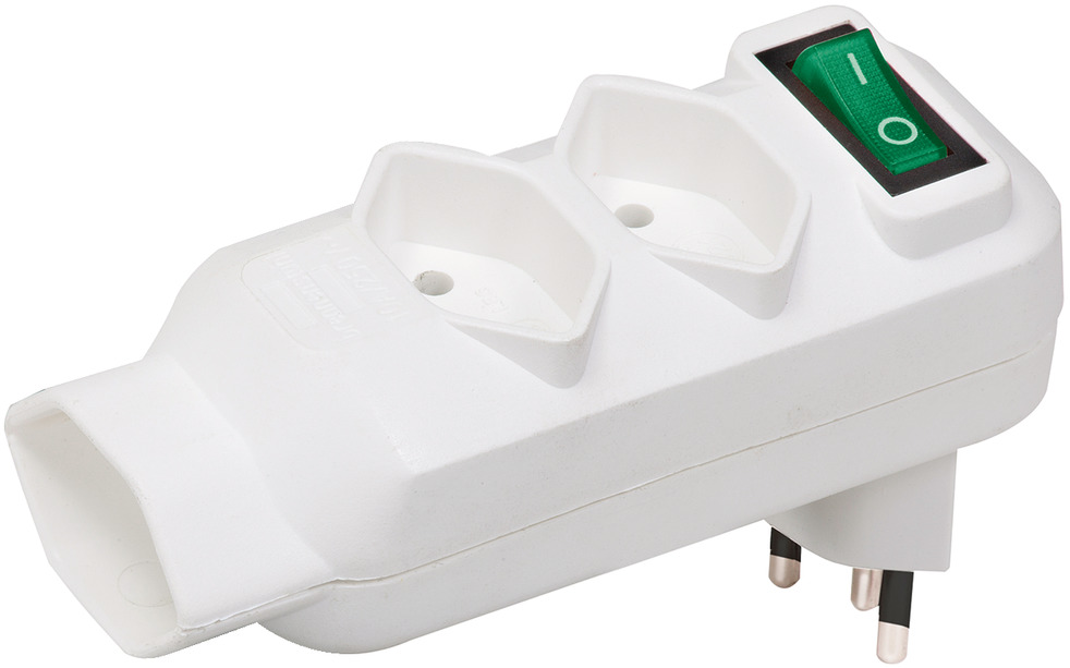 Brennenstuhl Abzweigstecker 2+1-fach,weiss,m. Sch.