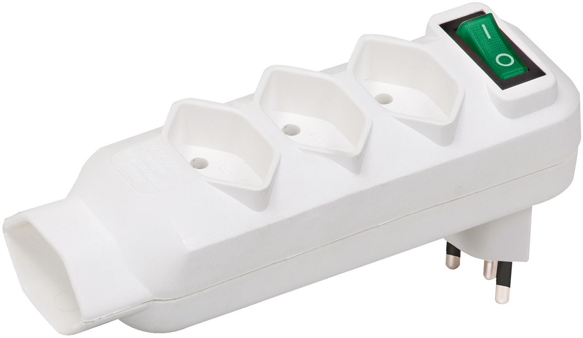 Brennenstuhl Abzweigstecker 3+1-fach,weiss,m. Sch.