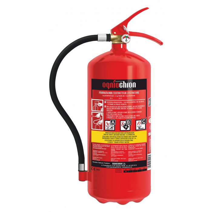 Pulver-Feuerlöscher 6kg, ABC mit Manometer