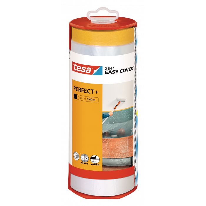 Abdeckfolie Perfect+ mit Abroller L 33 m x 1.40 m
