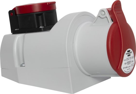 Kombi-Wandsteckdose CEE 400V/16A + T25 5-pol. IP44