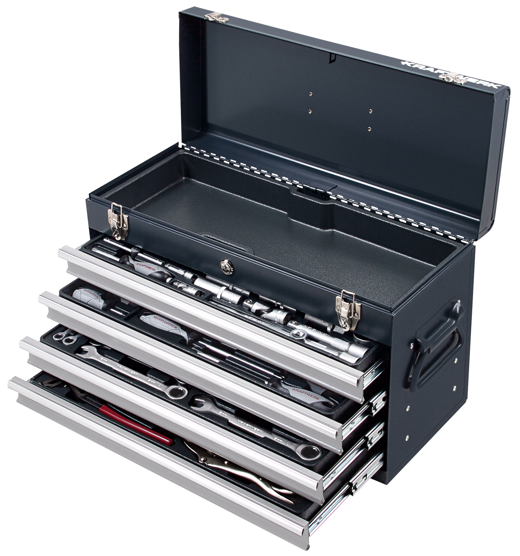 Kraftwerk Werkzeugkiste Basic-Line, 1/4\" + 1/2\"