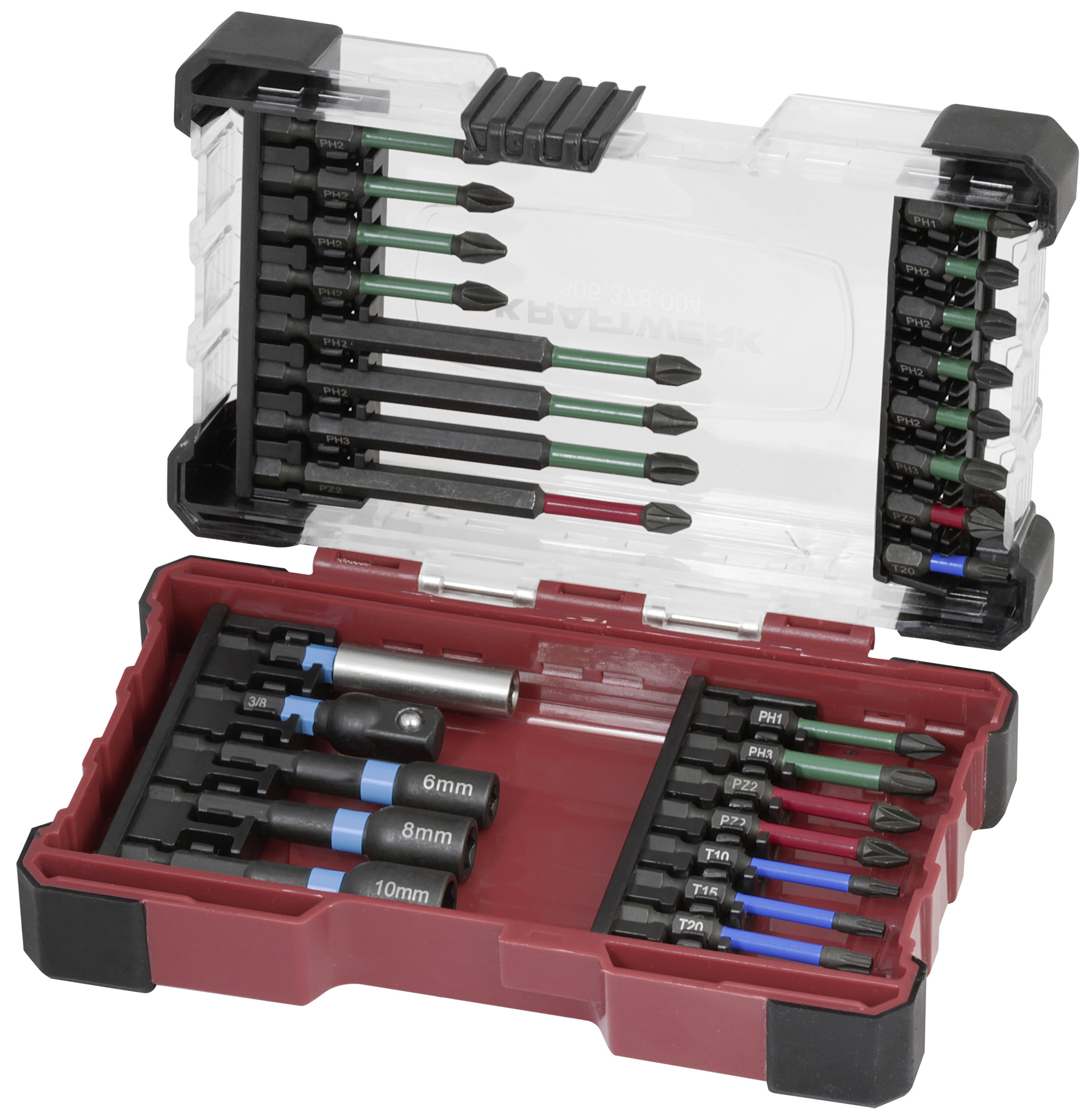 Kraftwerk Bit Box Profi Impact Control 1/4\"  Satz