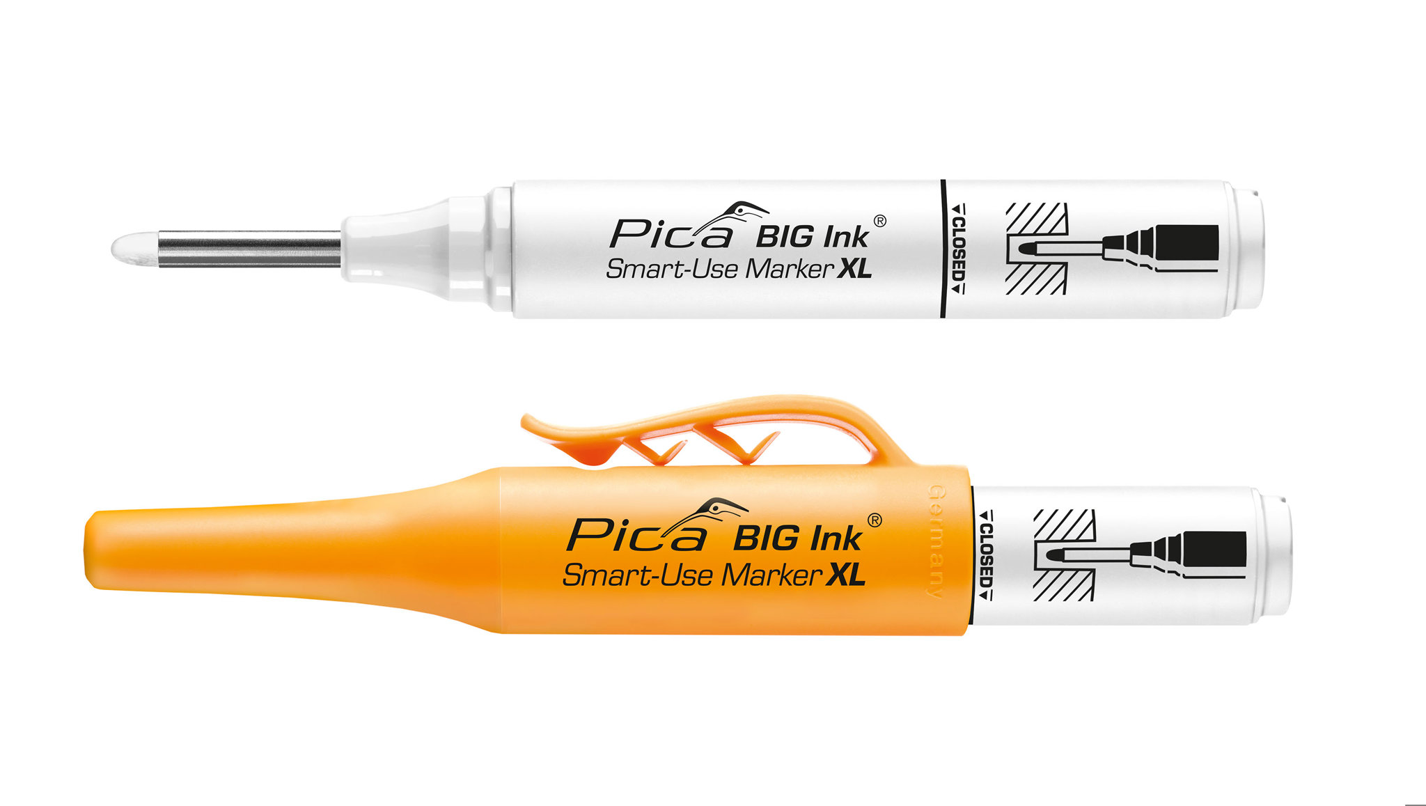 PICA Tieflochmarker Big Ink weiss