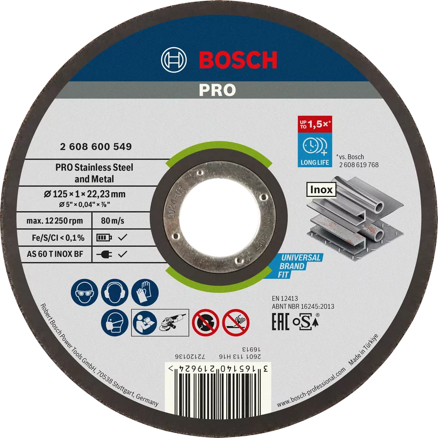 Bosch Trennscheibe Rapido 125mm Inox 25 Stk.