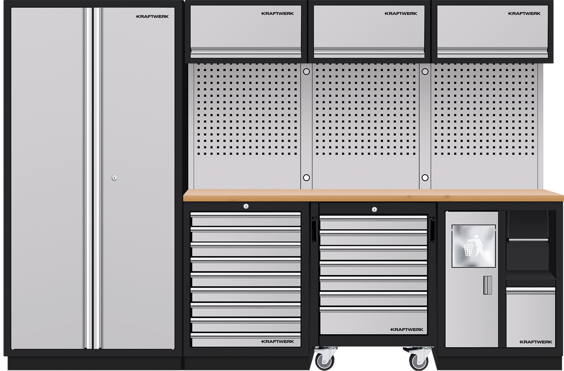 Kraftwerk 4-Element-Werkstatt-Schrankwand Mobilio