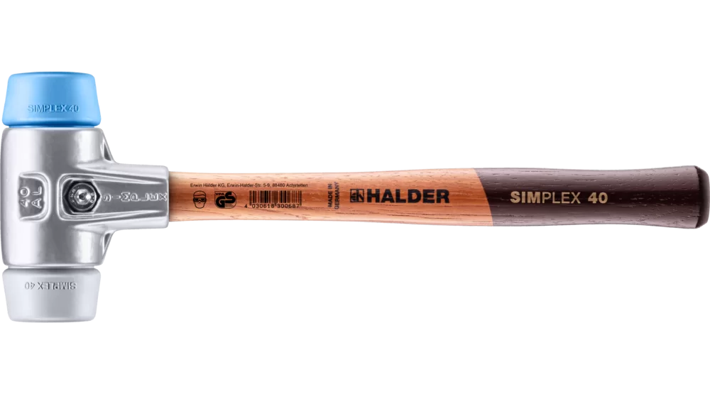 Halder SIMPLEX-Schonhammer Aluminiumgehäuse Ø 40mm