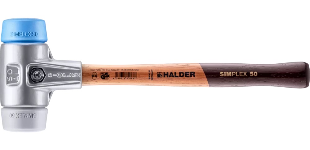 Halder SIMPLEX-Schonhammer Aluminiumgehäuse Ø 50mm